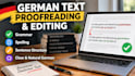 proofread and edit your german text