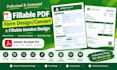 create fillable PDF forms and fillable invoices design