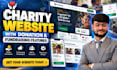 build charity website with donation and fundraising features