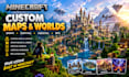 build custom minecraft maps, spawn, survival, medieval, and rpg worlds