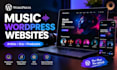 build a modern wordpress website for musicians artists and djs