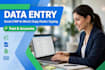 data entry typing work
