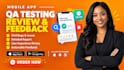 do mobile app qa review feedback and mobile IOS app testing, USA, UK app review
