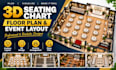design a professional 3d seating chart, floorplan and event layout