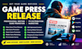 write game press release video game PR distribution indie game promotion