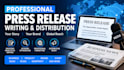 do press release writing and press release distribution