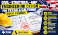 design california city permit and texas permit drawings and floor plans