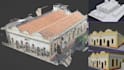 terrain point cloud data process, rebuild e57 into dwg revit, laser scan to cad