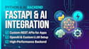 build python fastapi backend and integrate ai apis