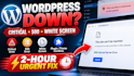 fix wordpress critical error, fatal error and 500 error fast