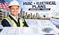 create houston tx hvac layout, electrical and mep layout for building approva
