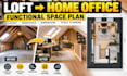 design loft office conversion with a functional residential space plan layout