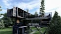 design 3d shipping container homes, tiny container houses with rendering