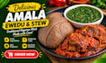 do amala and awedu with stew