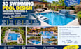 create 3d swimming pool design, backyard rendering, and landscape plans