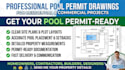 create pool permit drawings with site plans, plot layouts and setbacks