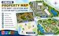 create property map, site map, location map and custom map illustration
