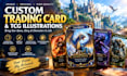 create custom trading card and tcg illustrations