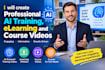 create ai elearning, online course and training videos