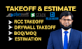 do material takeoff, quantity takeoff as a quantity surveyor