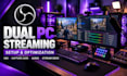 setup professional dual PC streaming with obs and capture card