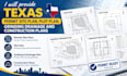 design texas permit site plan, plot plan, grinding drainage construction plans