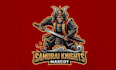 draw samurai knight mascot logo design with express delivery
