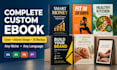 create a complete custom ebook with cover design and mockup
