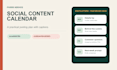 create a social media content calendar with captions