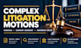 draft motion to dismiss, summary judgment and emergency relief motions