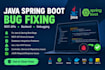 fix bugs and issues in your java spring boot application