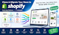 clone migrate wix to wordpress shopware magento odoo godaddy to shopify store