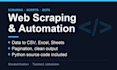 do python web scraping, data extraction and automation scripts