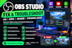 fix obs studio lag, audio, encoder and streaming issues