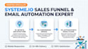 build complete sales funnel and email automation in systeme io