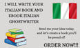 write your italian book and ebook italian ghostwriter