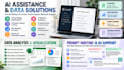 provide ai assistance, data analysis and ai content solutions
