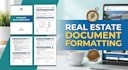 do professional document typing and real estate document formatting