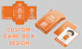 design tuck box, card game packaging, 3d box mockup, print ready box dieline