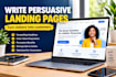 write persuasive landing page and sales page copy