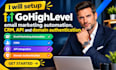 setup gohighlevel email marketing automation CRM API domain authentication