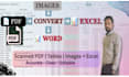 convert PDF to excel, scanned PDF and image to editable excel