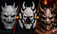 design 3d cosplay mask armor horror halloween mask