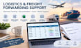 provide freight forwarding and logistics admin support