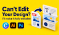 convert pdf or image into editable canva, illustrator or photoshop file