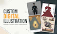 create custom digital illustrations