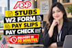 do stubs w2 1099 and 1040, paychecks