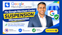fix google merchant center suspension, misrepresentation