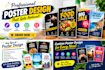 design a professional poster in canva