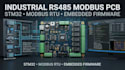 design industrial rs485 modbus control pcb with stm32 firmware